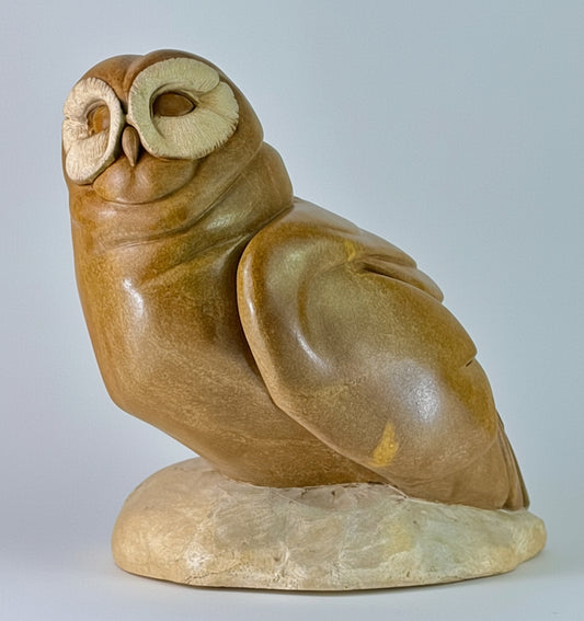 This hand-carved wise owl sculpture captures timeless elegance and natural beauty. Each piece is meticulously crafted to showcase the owl's distinctive features—piercing eyes, textured feathers, and graceful posture. Perfect as a meaningful home accent, thoughtful gift, or collector's treasure, this sculpture brings character and wisdom to any space. A striking testament to artisanal craftsmanship and attention to detail.