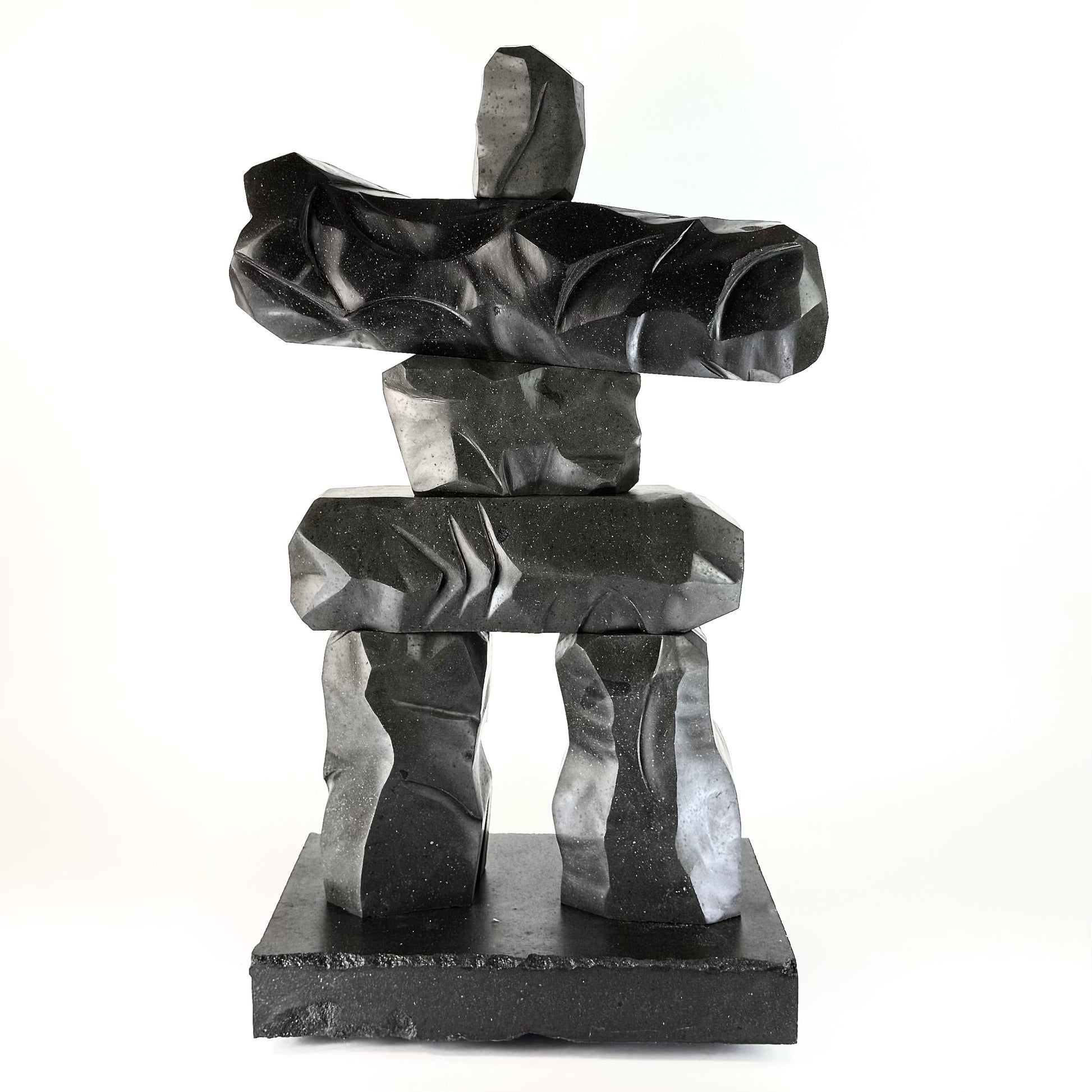 Title: 7th Heaven Inukshuk
Stone: Whistler Gray Basalt
Size: 17" x 10" x 27"
Weight: 88 lbs / 40 kg
Made in BC Canada