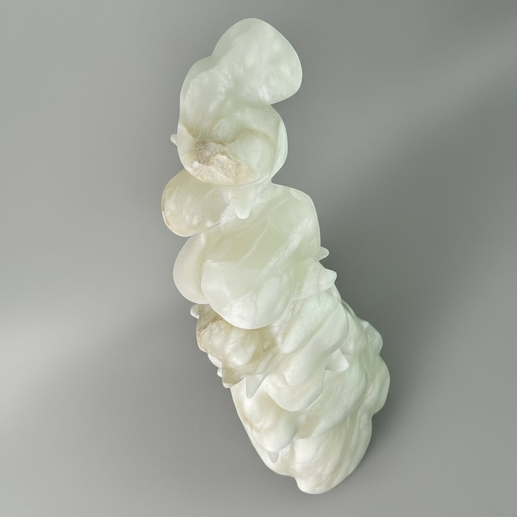 sculpture of a snowy tree 
