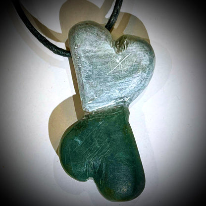 This double heart necklace made in a Whistler, BC group conference activity carving class turned out beautiful.