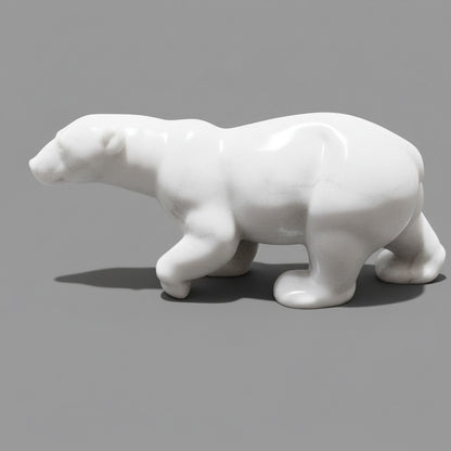 white marble aspen colorado bear sculpture