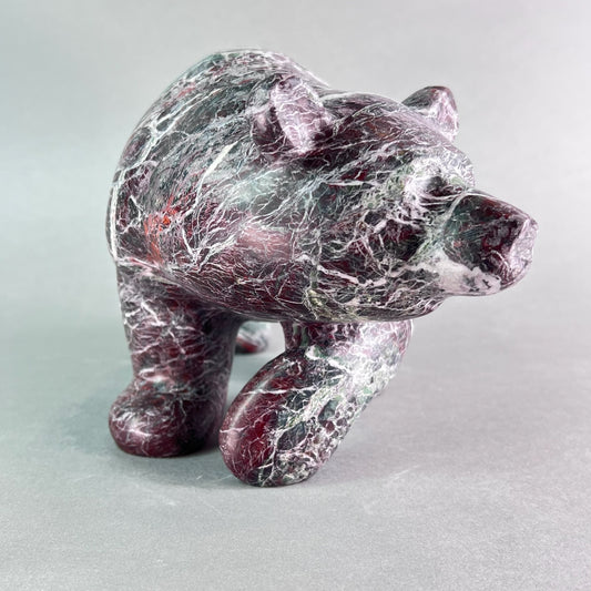 bespoke collectible rare Italian marble bear carved in whistler british columbia