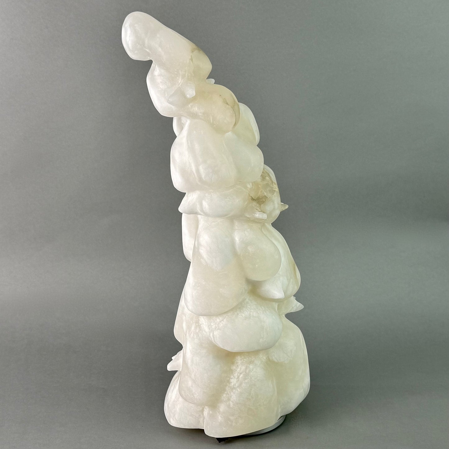 UNIQUE, HAND CARVED SNOW TREE, ONE OF A KIND ITALIAN ALABASTER, CRAFTED IN WHISTLER BC