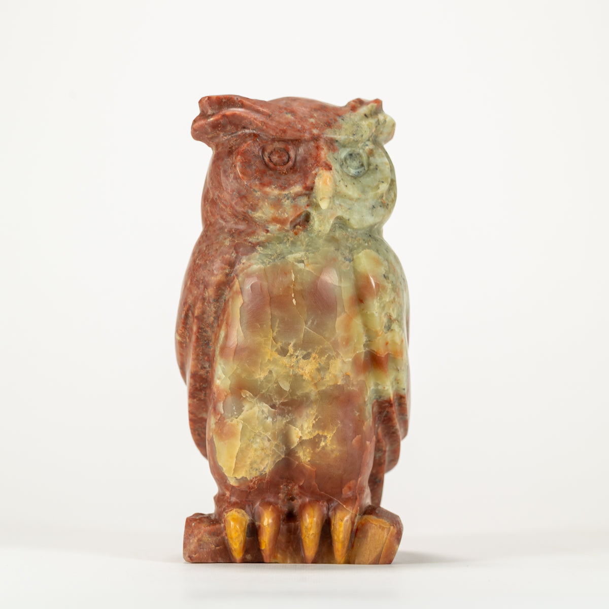 Horned Owl – Pyrophyllite wildlife sculpture