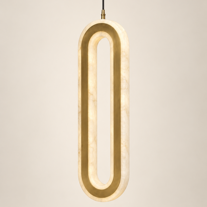 hand carved alabaster lighting with brass detailing