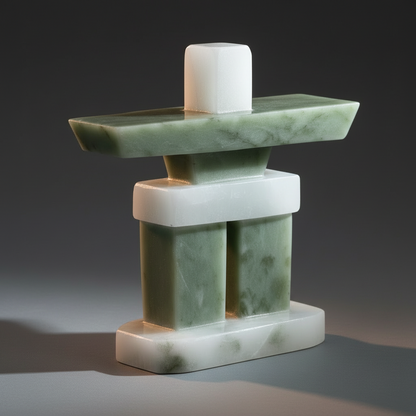 Seventh Heaven or Peak Chair Stacked Inukshuk 6"