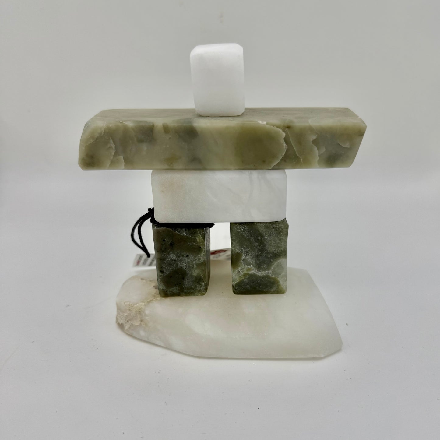 alabaster stone art inukshuk with British Columbia chlorite