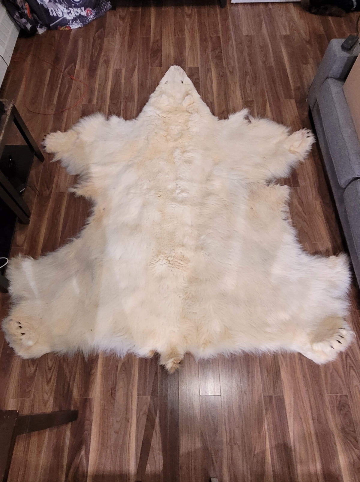 Polar Bear Fur Hide – stone sculpture