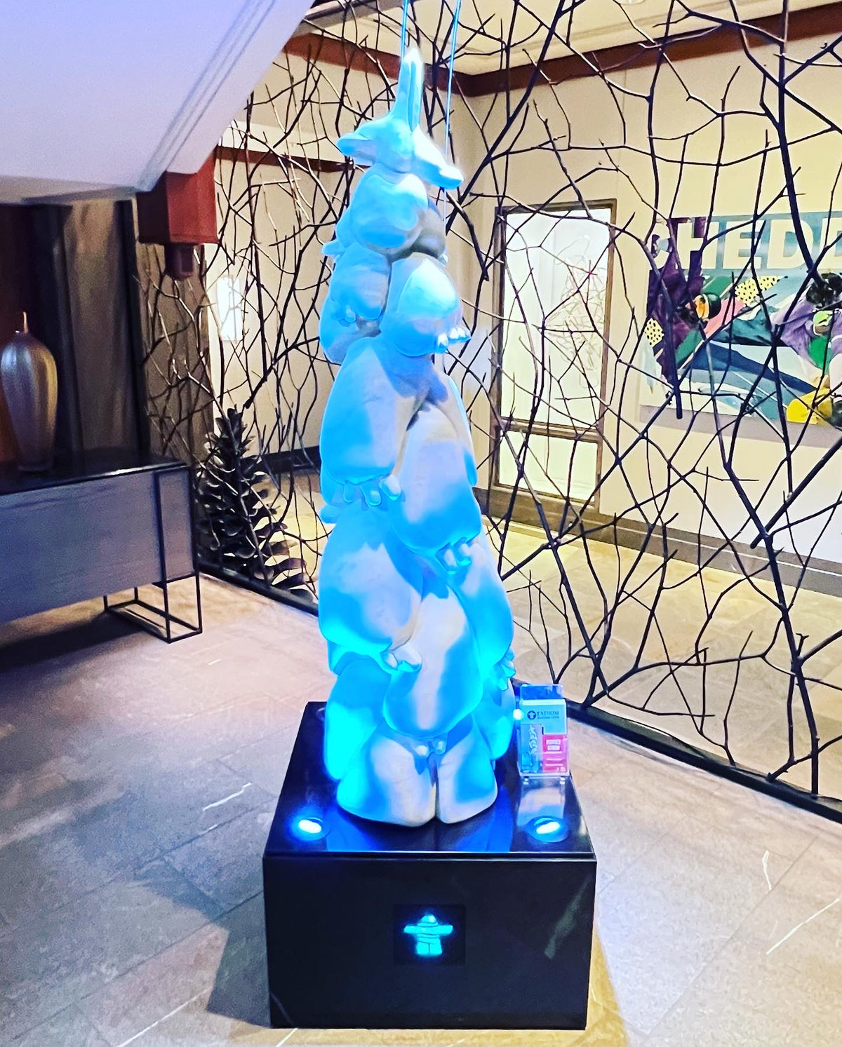 Perfect Storm - Snow-Covered Spruce Tree – stone sculpture