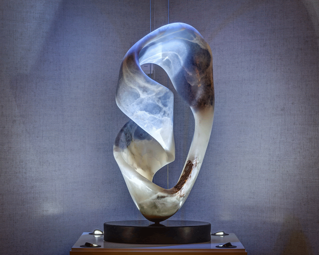 Dance Twist – Blue – stone sculpture