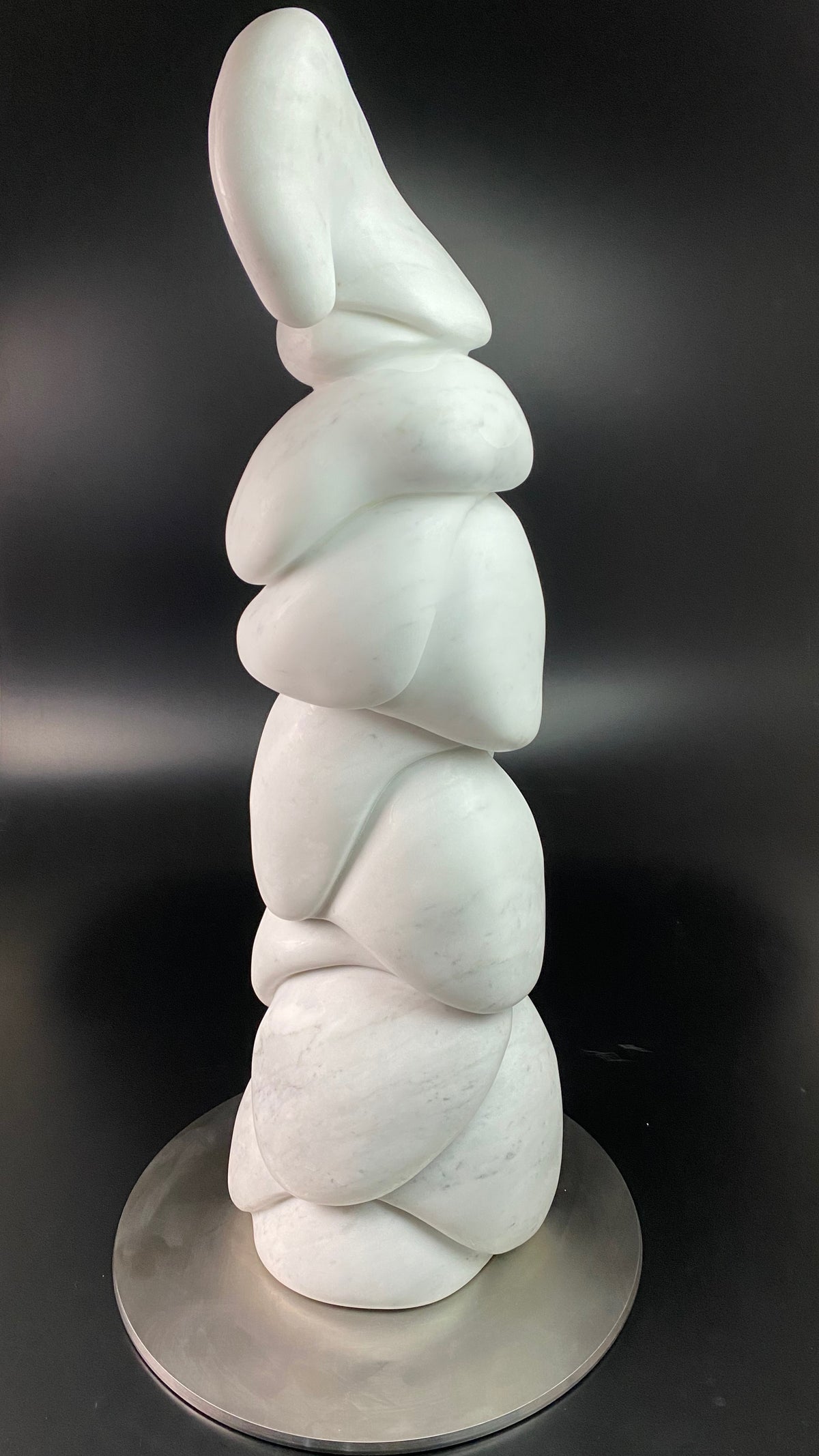 Snow Ghost - Snow Covered Tree – modern stone sculpture