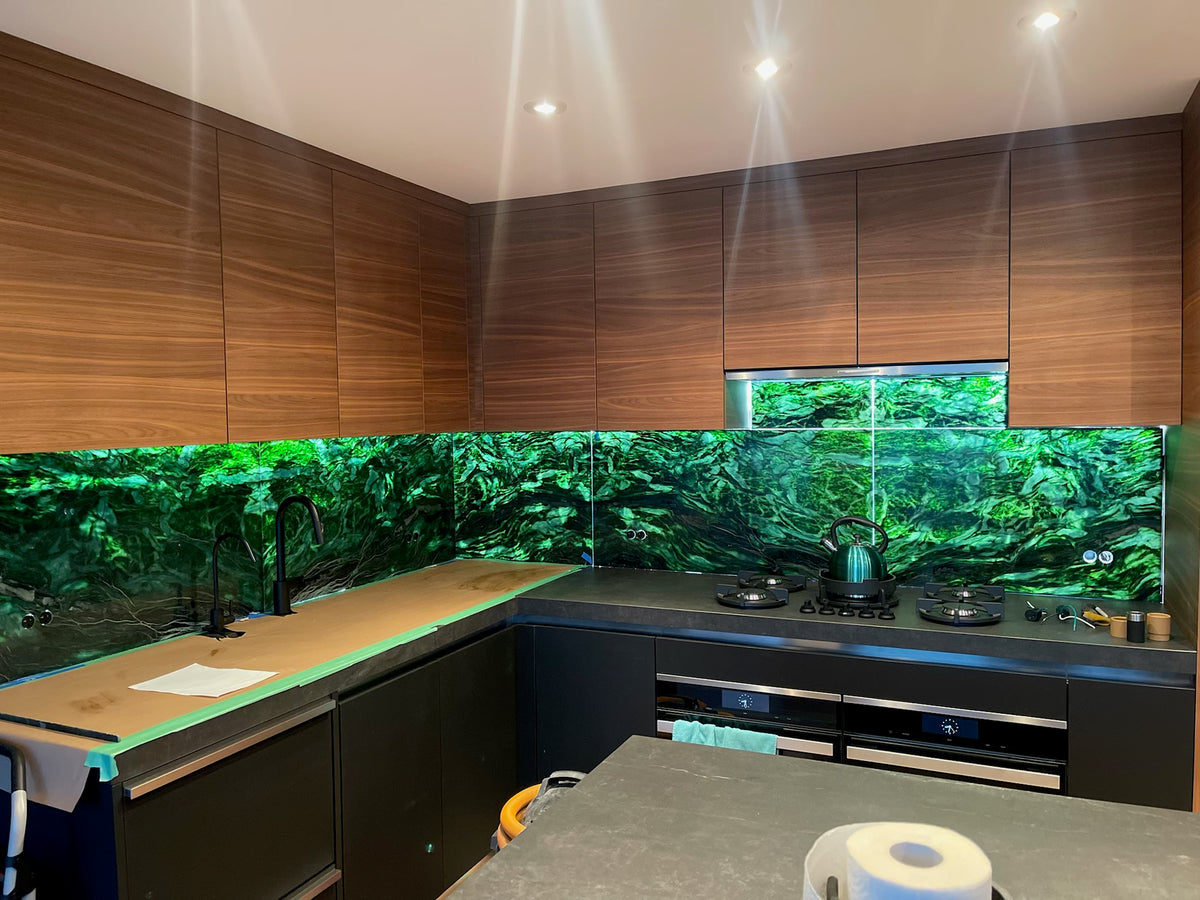 Backlit Jade Wall Installation