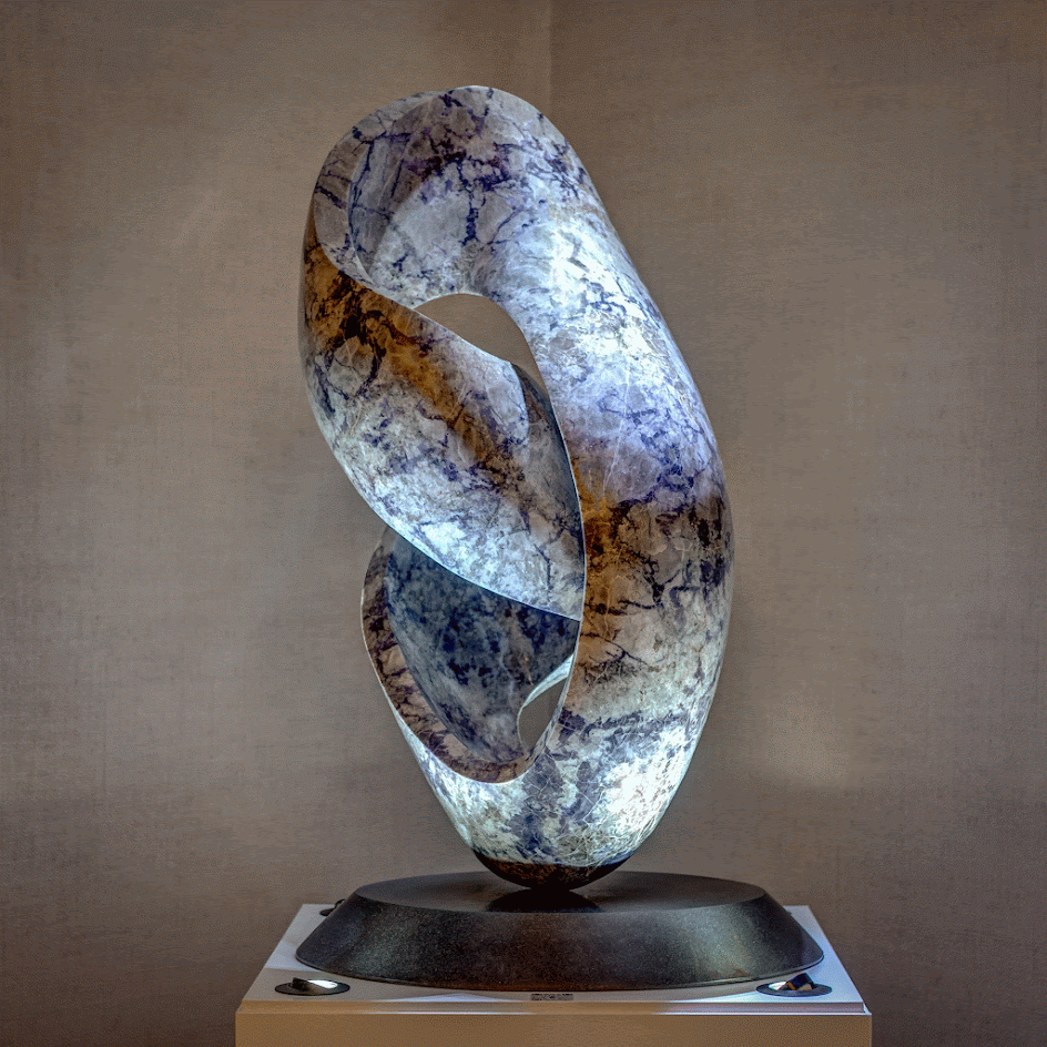 Flame Twist – Purple – stone sculpture
