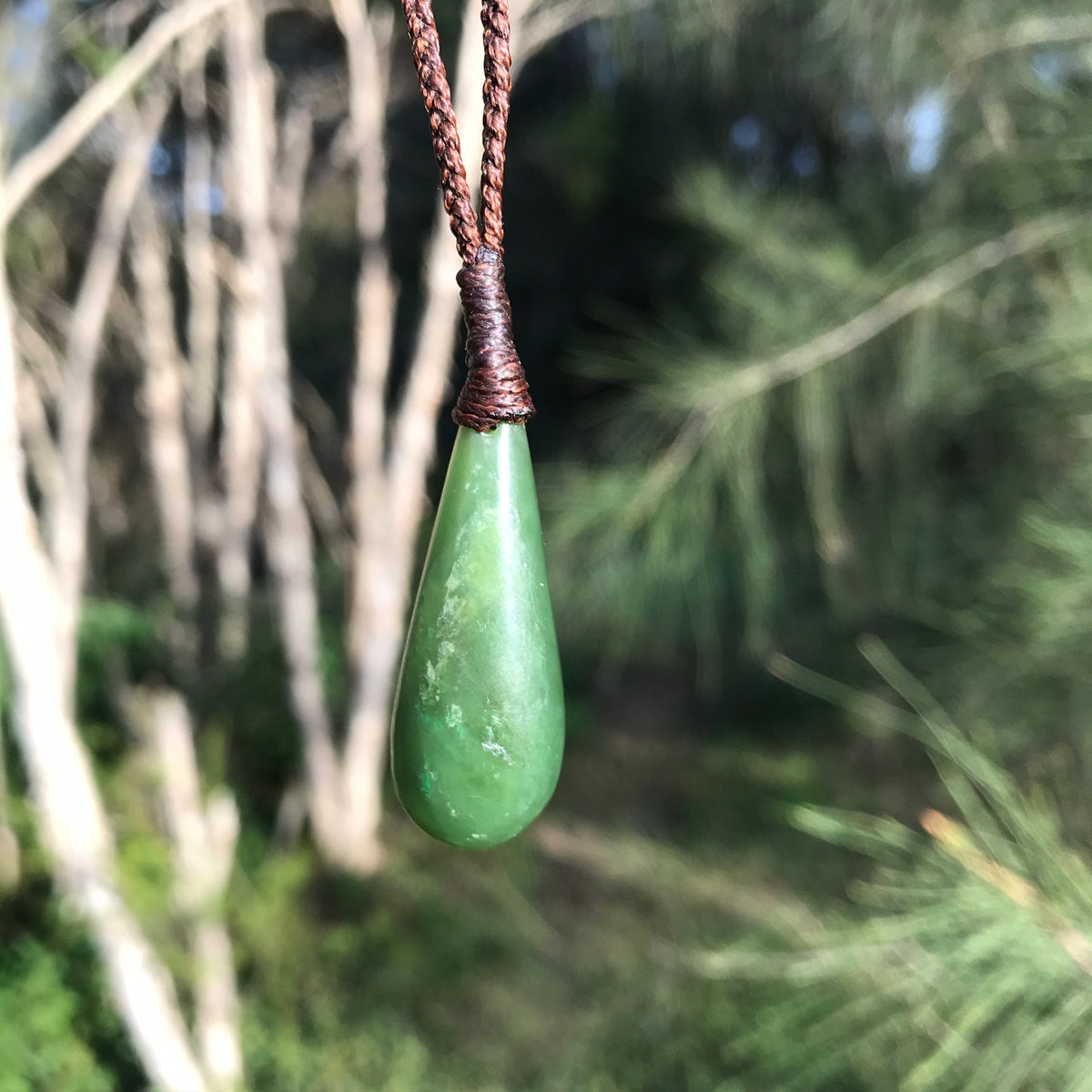 Wrap teardrop (Canadian jade) Pendant – jewellery