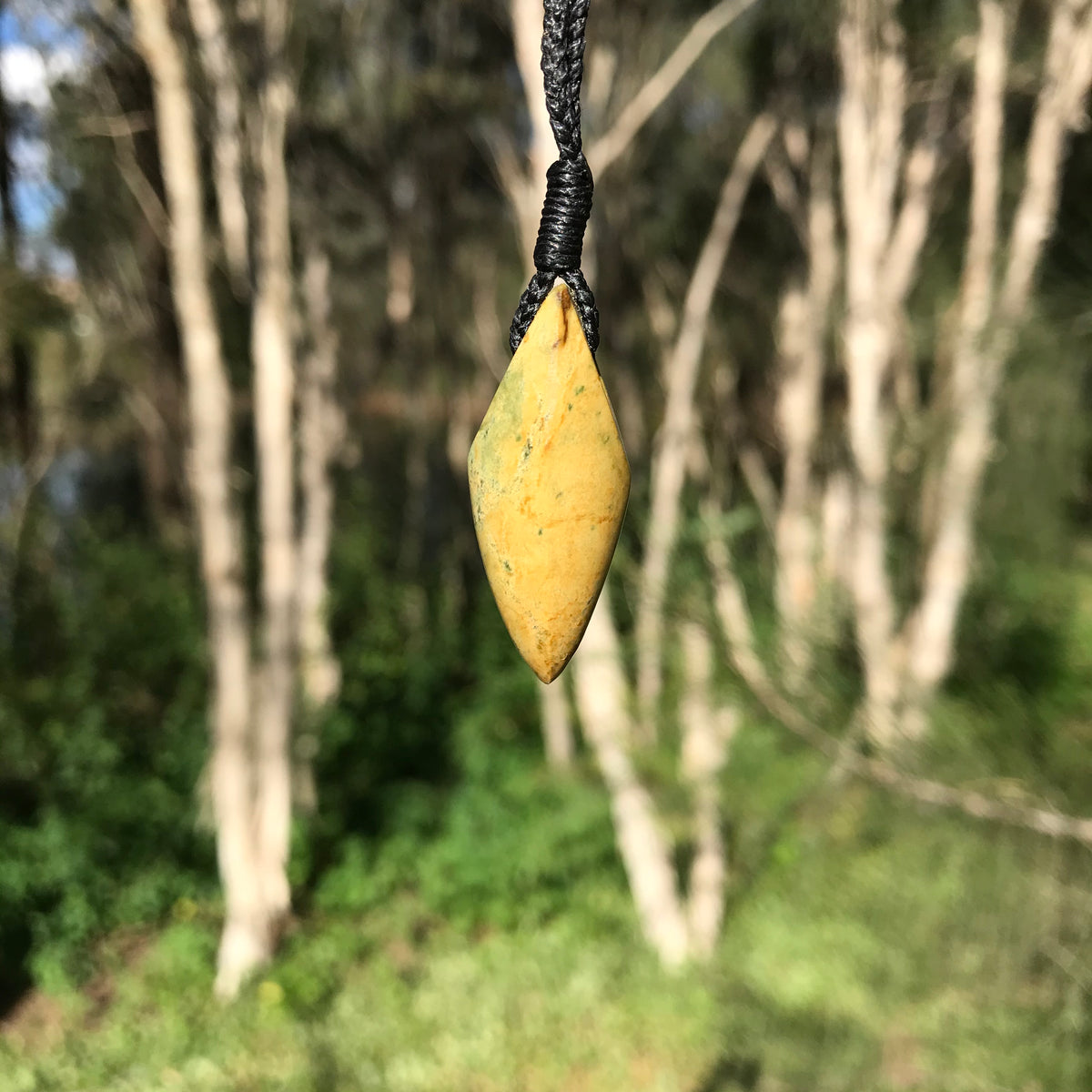 Diamond pendant (New Zealand flower jade) – jewellery